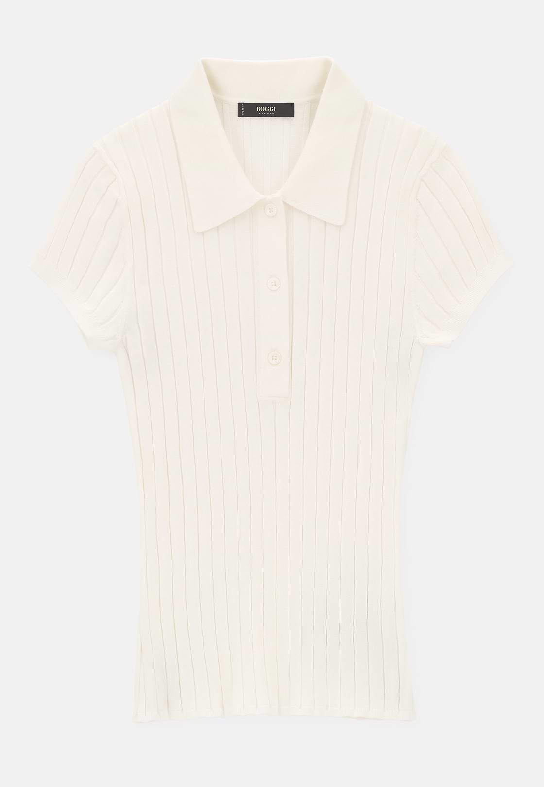 Polo Di Maglia In Cotone Seta, Bianco, hi-res, 5