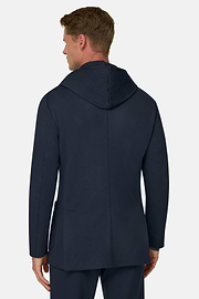 Sweatshirt Blazer Madison in Cotton Blend B Jersey, Navy blue, thumb, 4