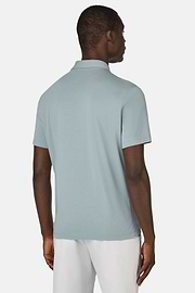 Polo Shirt In Stretch Supima Cotton, Light Green, hi-res