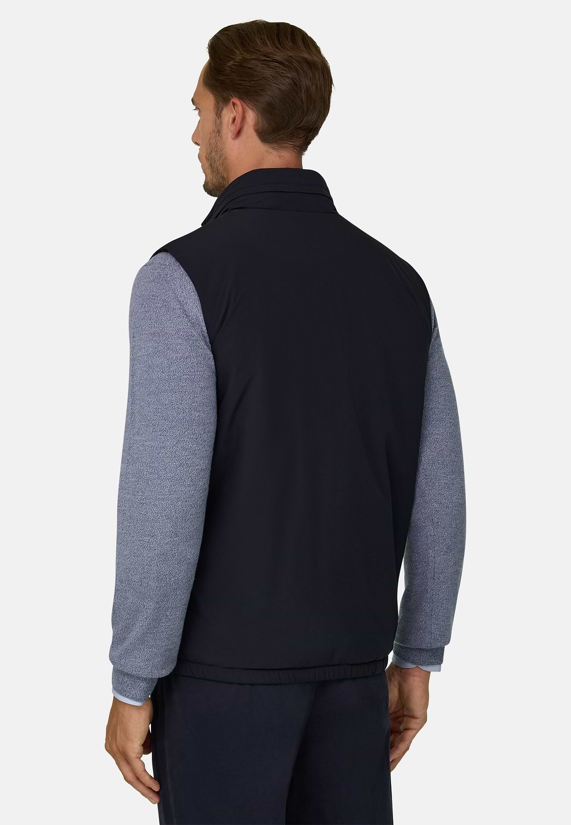 Gilet in Technical Fabric, Navy blue, hi-res, 4