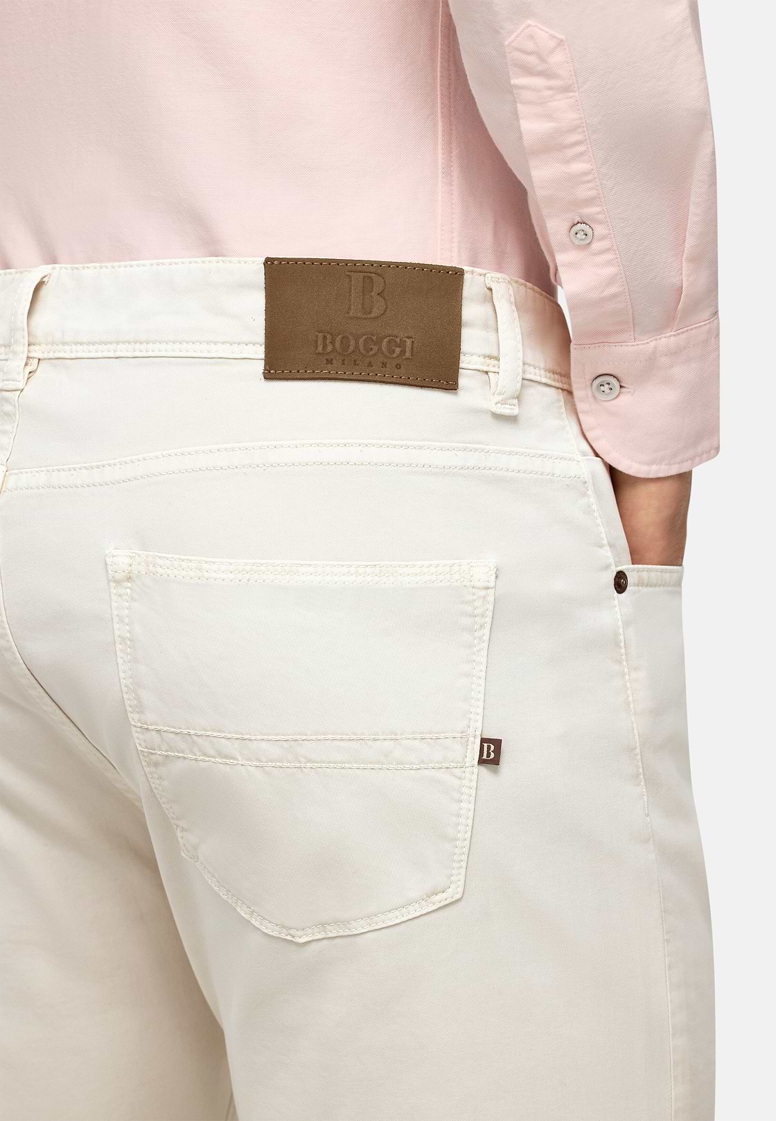 Jean En Coton Extensible, Sable, hi-res