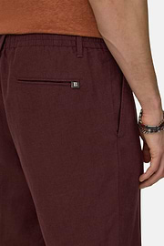 Bermuda de Lino, Burgundy, thumb, 4