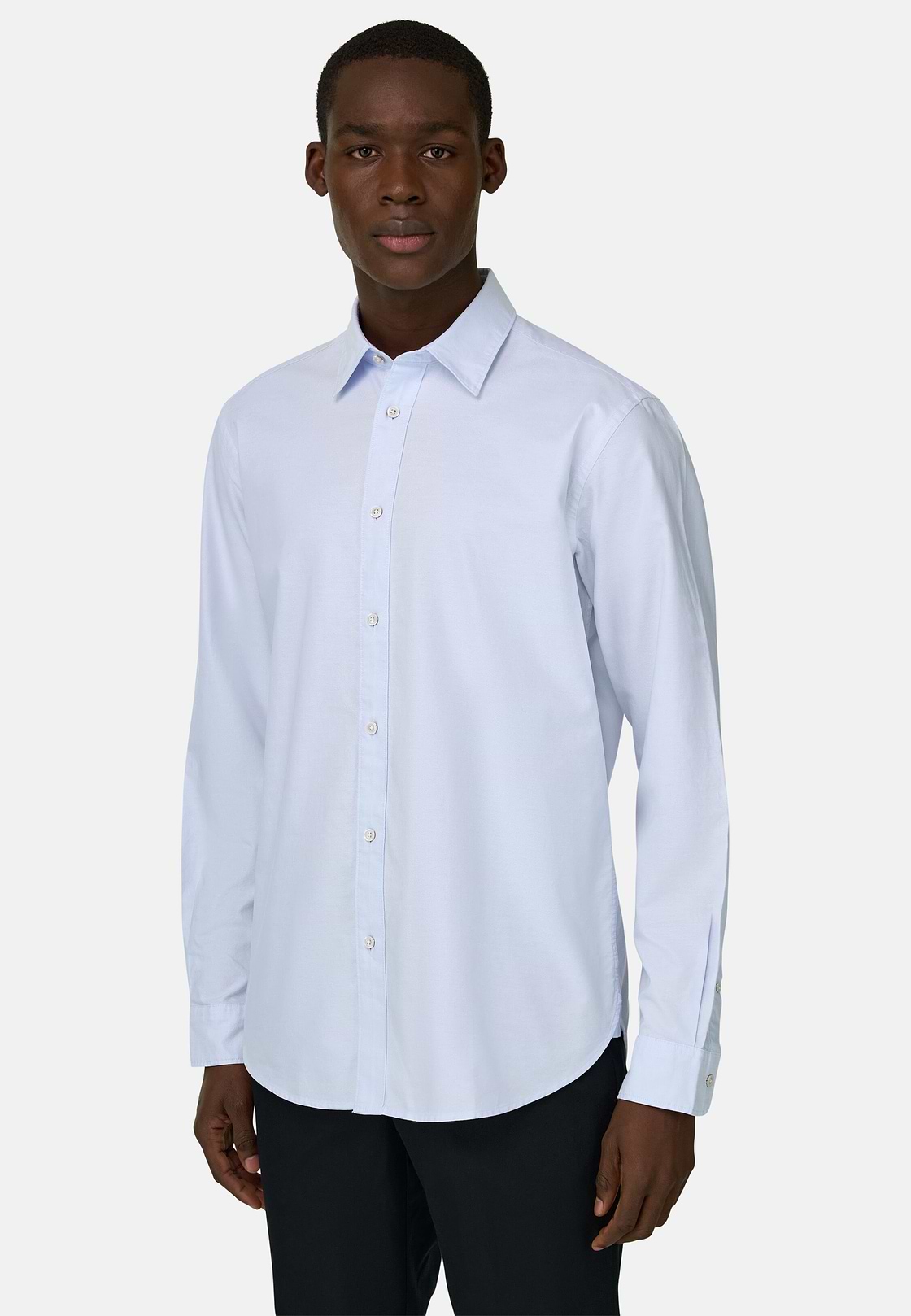 Hemd Aus Oxford-Baumwolle Regular Fit, Hellblau, hi-res, 1