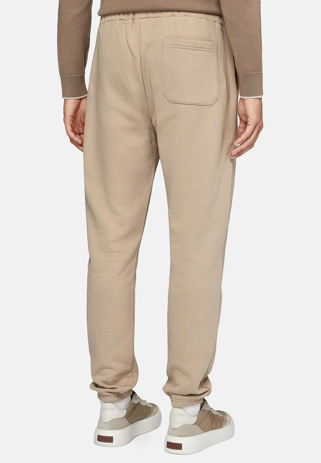 Cotton Trousers, Beige, hi-res