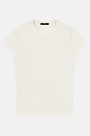 T-Shirt Aus Baumwoll-Seiden-Strick, Weiß, thumb, 5