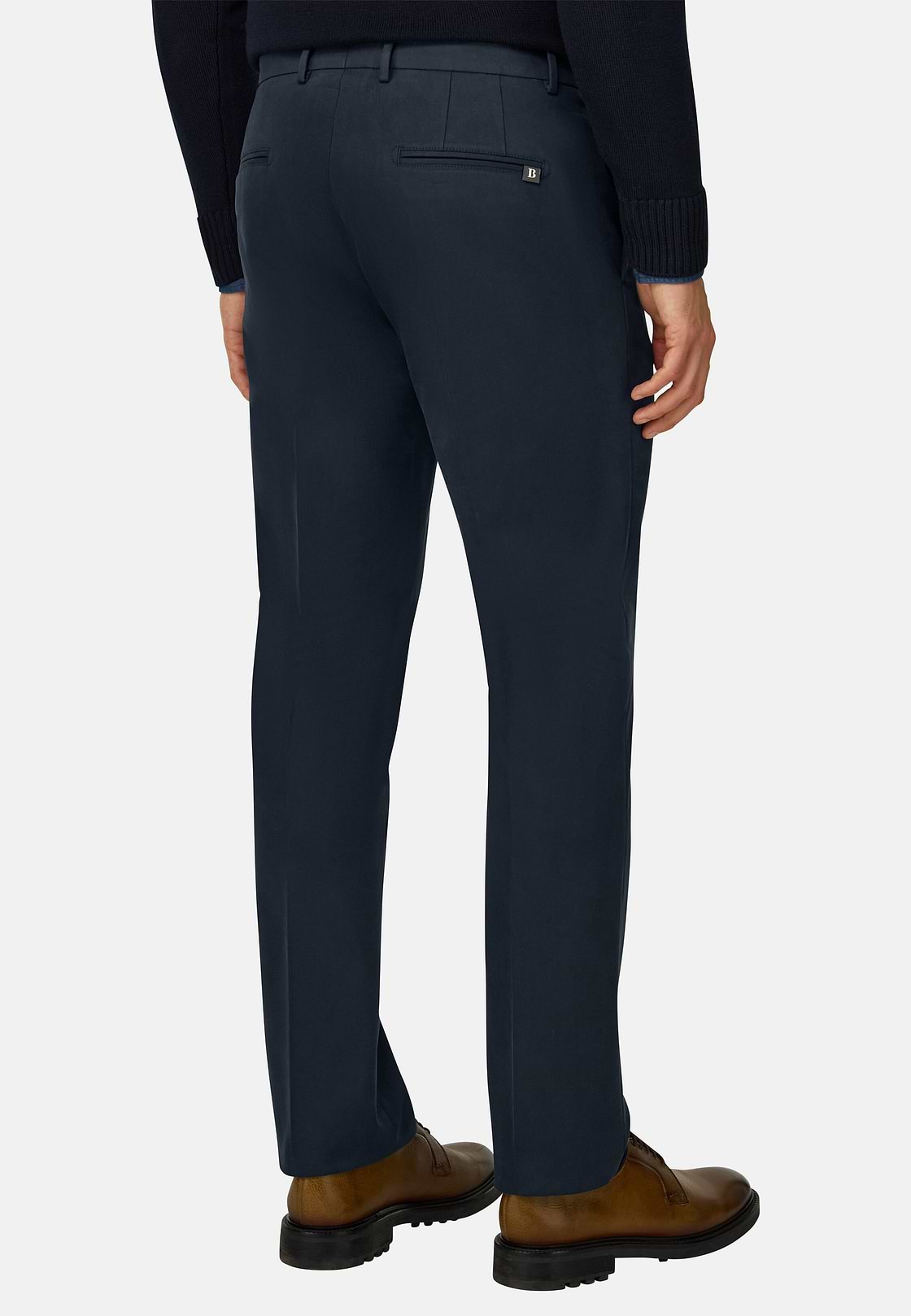 Hose aus Baumwolle Tencel® Modal Stretchgewebe, Navy blau, hi-res, 5