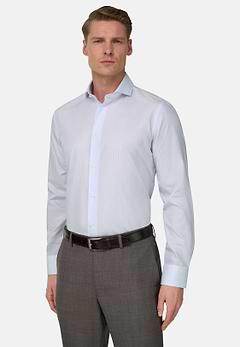 Camicia A Righe In Cotone Slim Fit