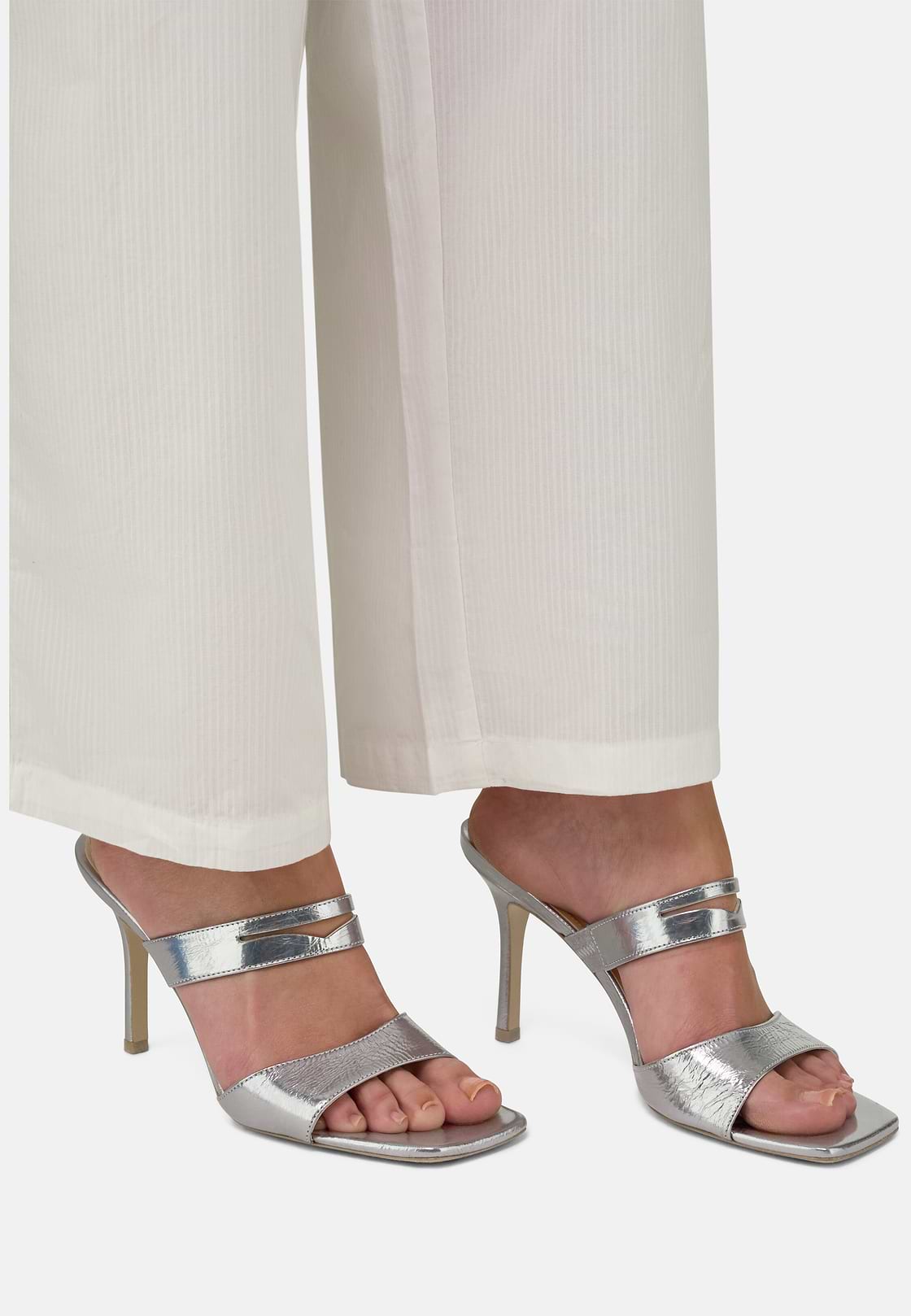 Laminated Leather Mules, DKSL, hi-res, 2