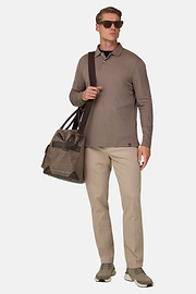 Trousers in Stretch Cotton, Sand, thumb, 2