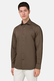 Polohemd Aus Japanischem Jersey Regular Fit, Braun, thumb, 1