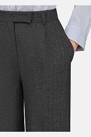 Broek van Wol met Eén Plooi, Grey, thumb, 3