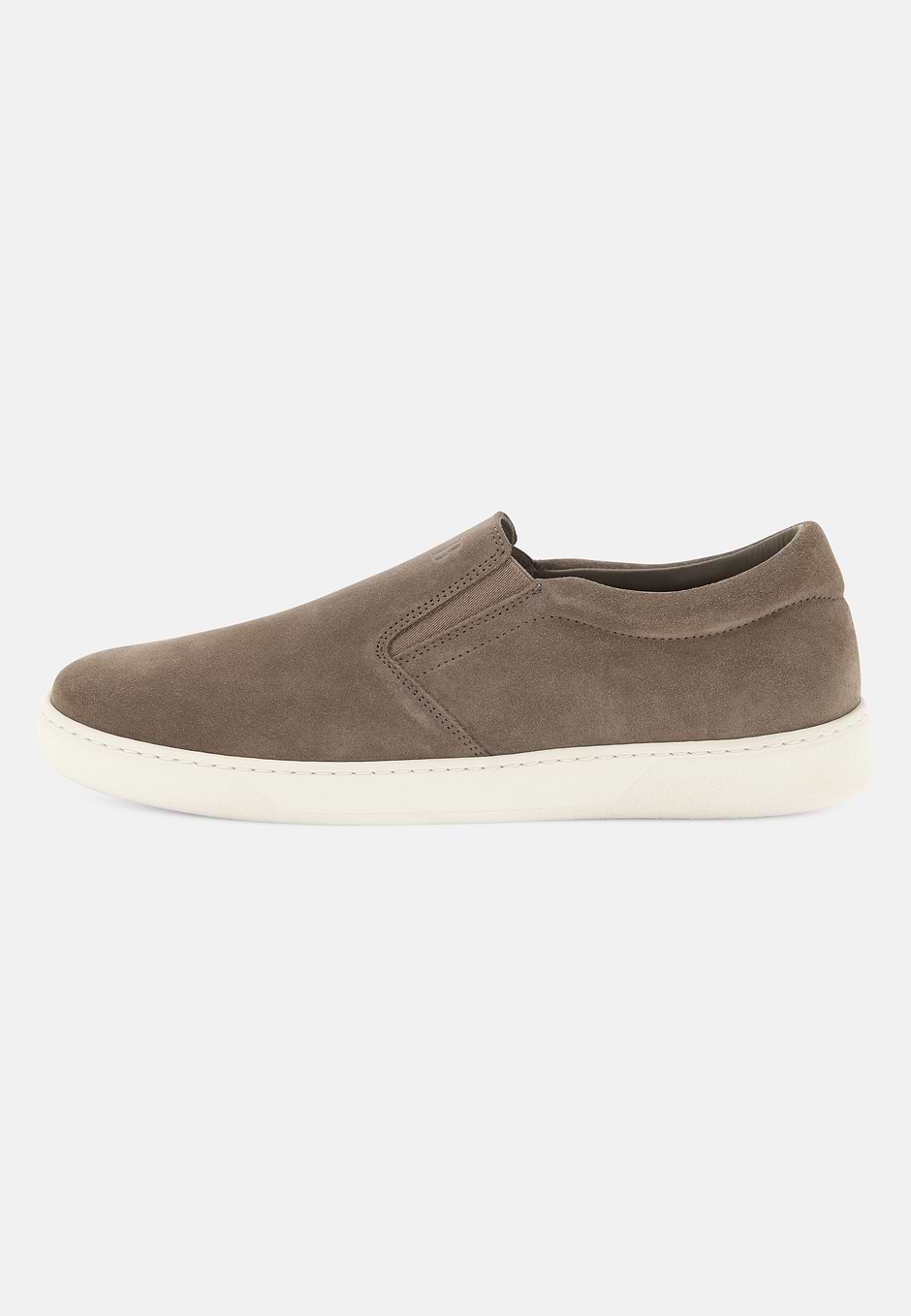 Slip-On Heirtage In Pelle Scamosciata, Taupe, hi-res