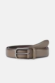 Tumbled Leather Belt, Brown, hi-res