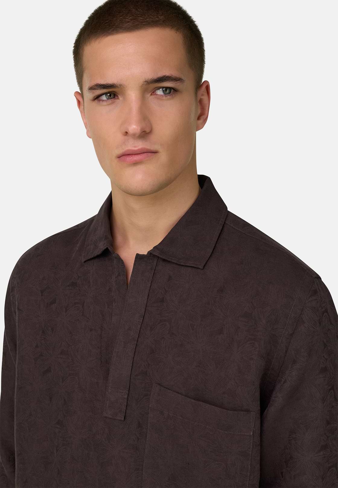 Hemd Aus Leinenmix Regular Fit, Dunkelbraun, hi-res, 4