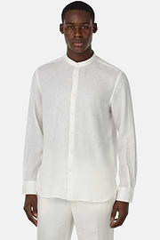 Regular Fit Linen Shirt, White, hi-res