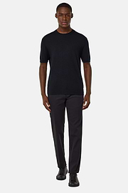 T-shirt Di Maglia In Lana Merino, Nero, hi-res