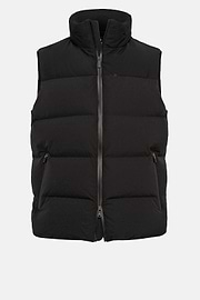 B Tech Gilet in Stretch Nylon With Goose Down, Black, hi-res