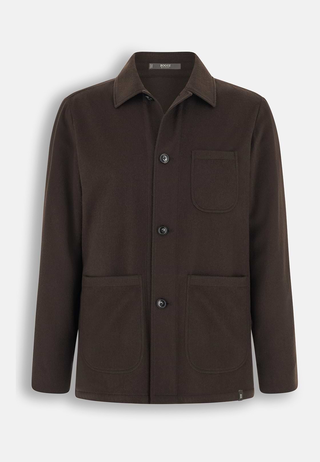 TRADE | Giacca Camicia in Cashmere, Marrone scuro, hi-res, 6