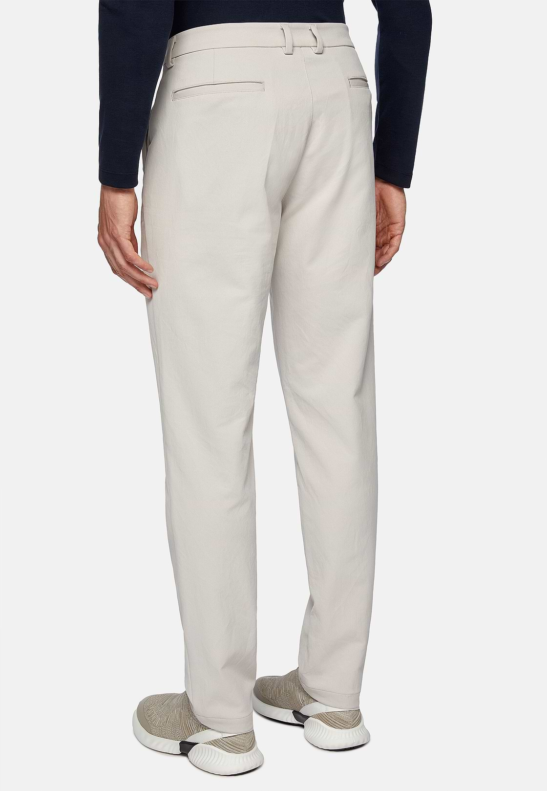 B Tech Trousers in Stretch Technical Fabric, Sand, hi-res