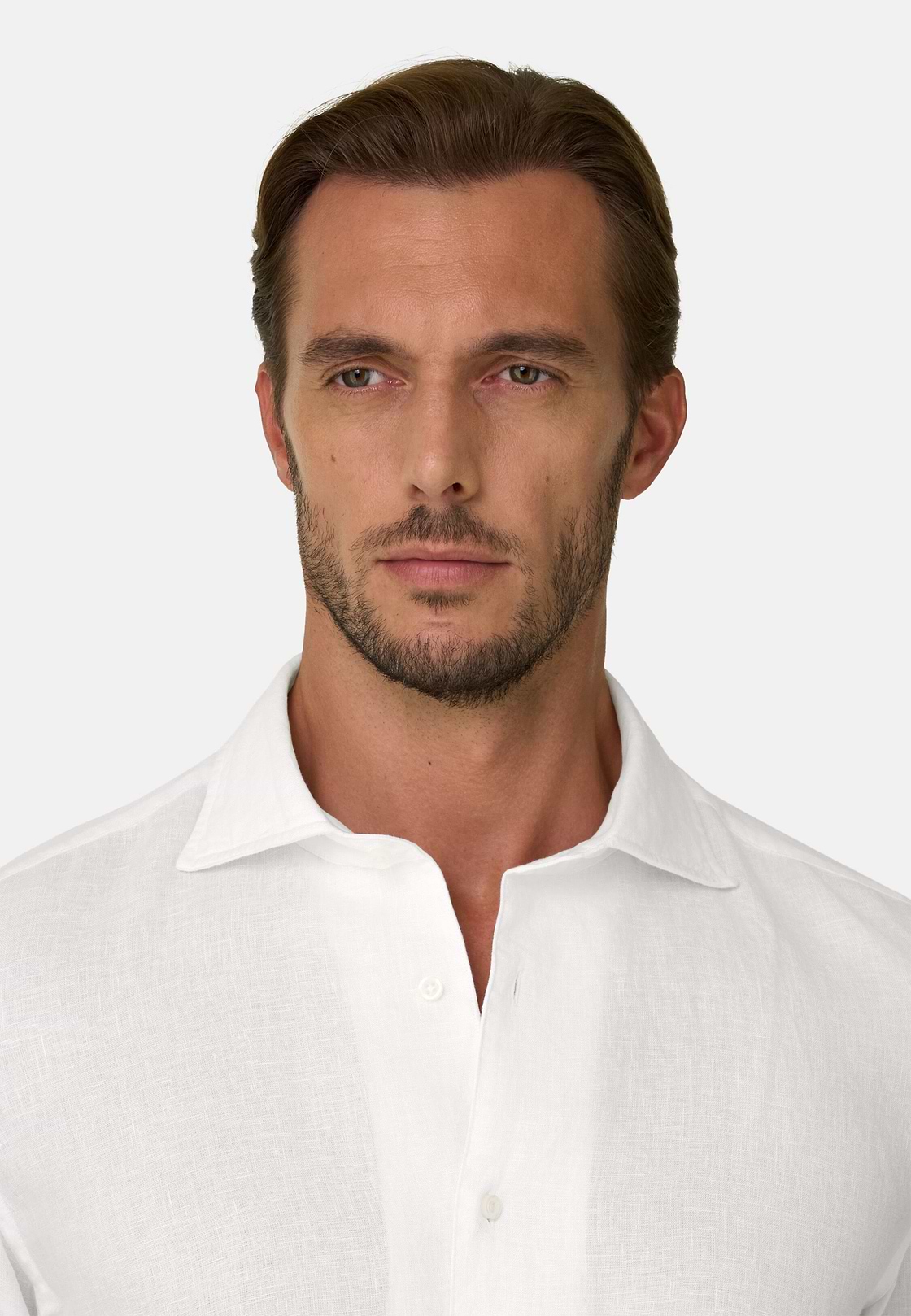 Normál szabású fehér vászoning, White, hi-res, 4