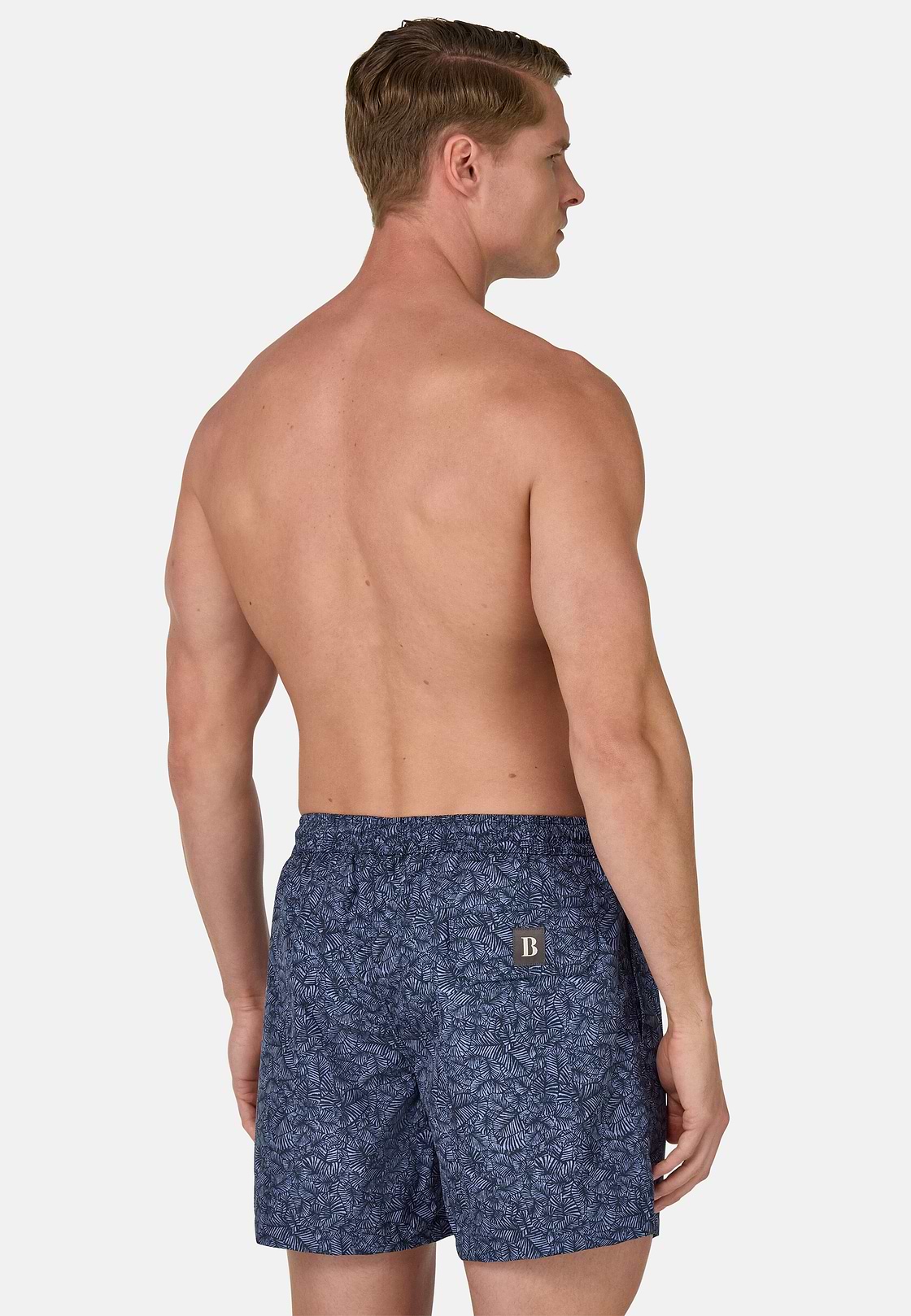 Maillot De Bain Imprimé Motif Fantaisie, bleu marine, hi-res