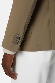 Beige B Tech Stretch Nylon Jacket, Beige, hi-res