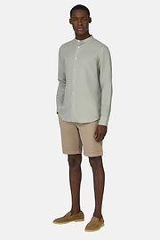 Bermuda En Coton Extensible, Taupe, hi-res