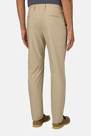 Pantalon En Coton Tencel, Beige, thumb, 3
