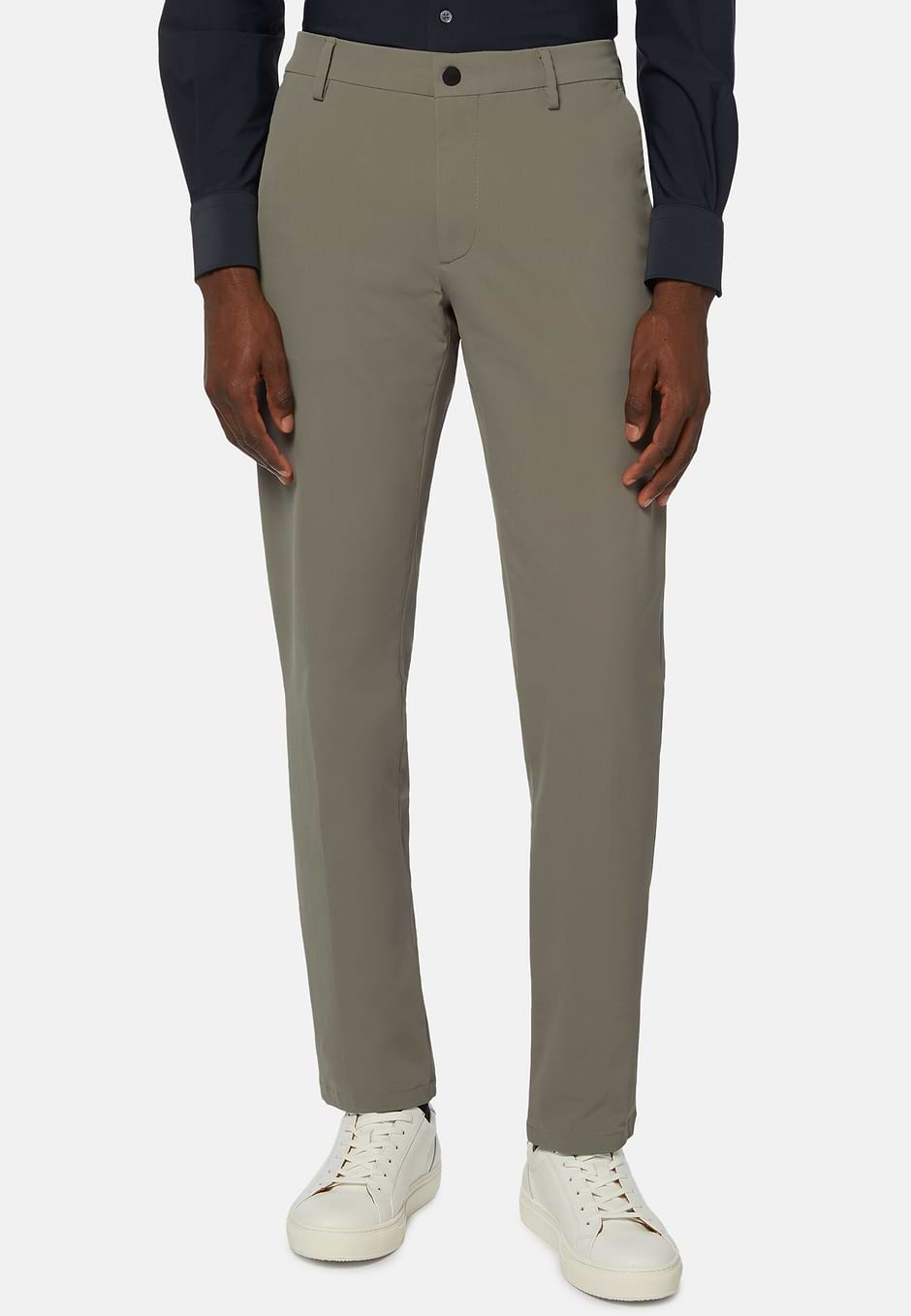 B Tech Stretch Performance Nylon Trousers, Taupe, hi-res