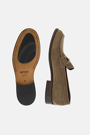 Wildleder-Mokassin, Taupe, thumb, 4