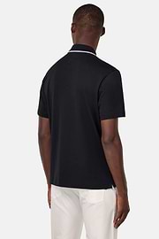 Half-Zip Jersey Polo Shirt, Black, hi-res