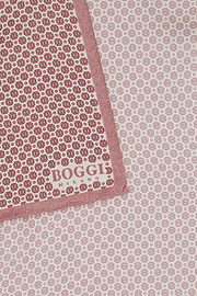 Pochette Motivo Geometrico In Seta, Rouge, hi-res