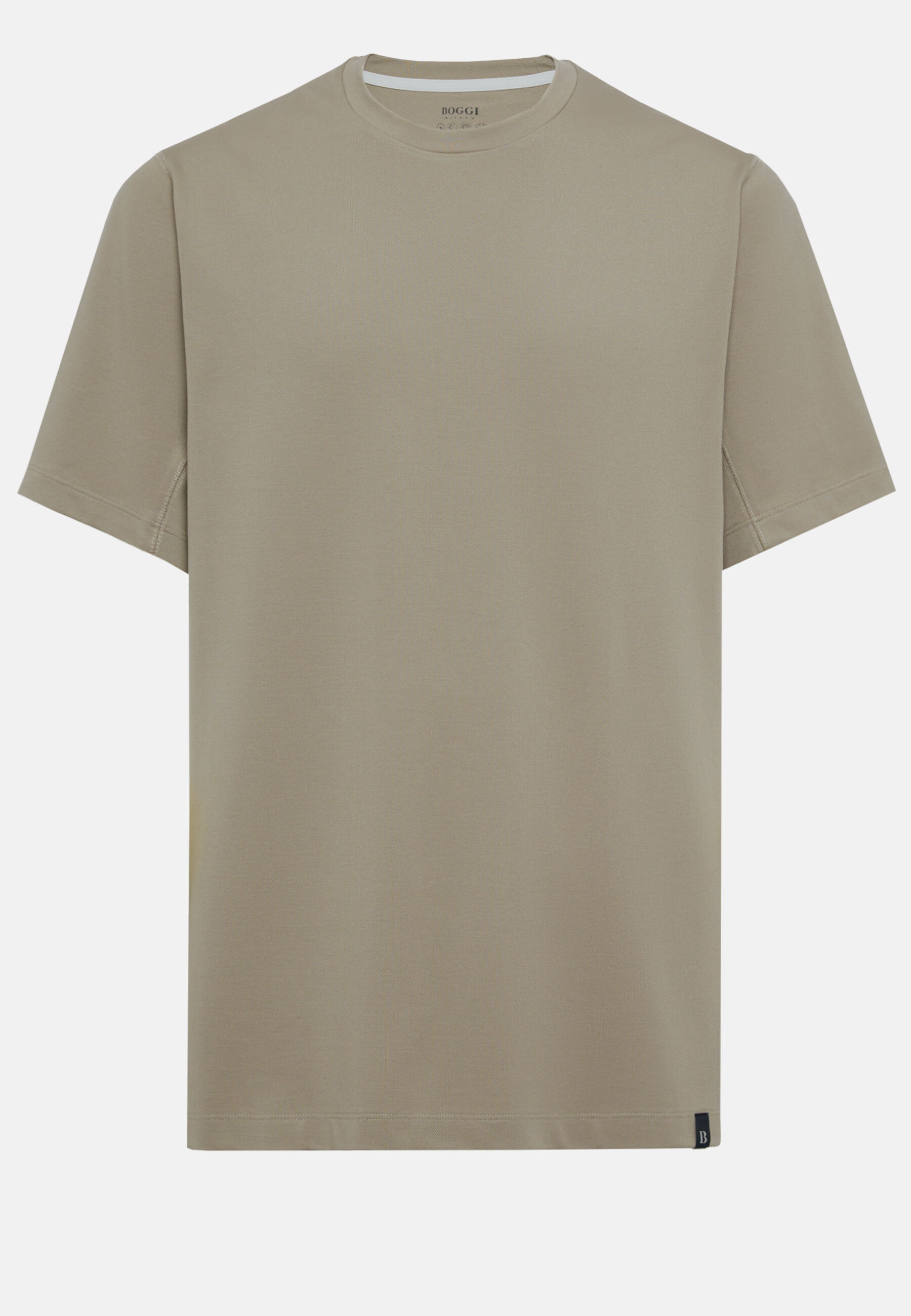 High-Performance Piqué Polo T-Shirt, Taupe, hi-res