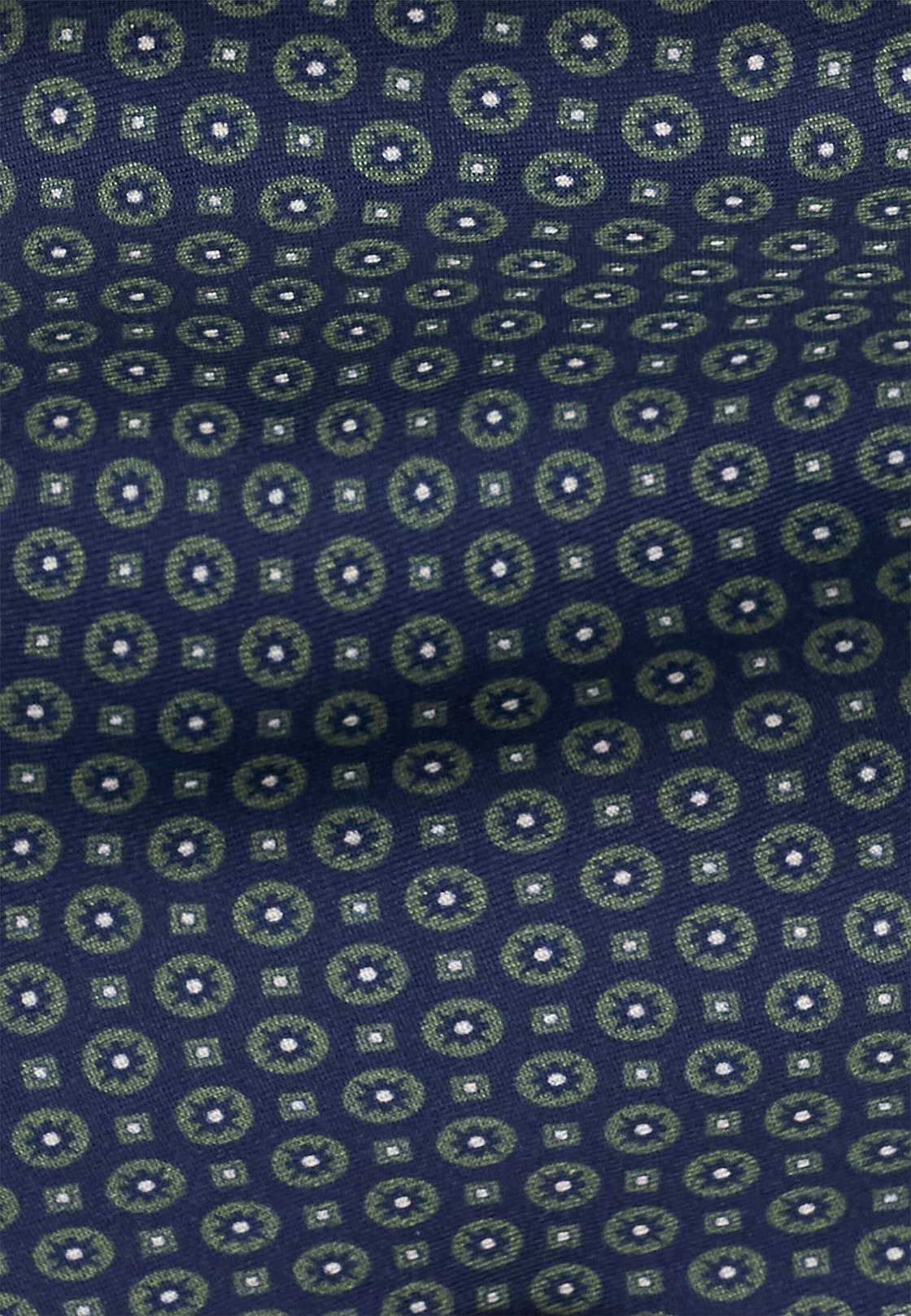 Gravata Fantasia Medalhões em Seda, Green, hi-res, 2