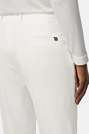 Stretch Cotton/Tencel Trousers, White, hi-res