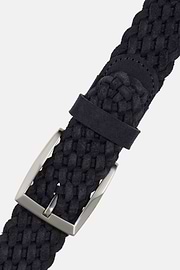 Ceinture Tressée En Daim, bleu marine, hi-res