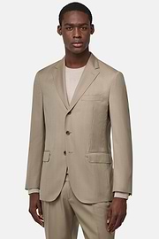Traje Espiga De Pura Lana, Beige, hi-res