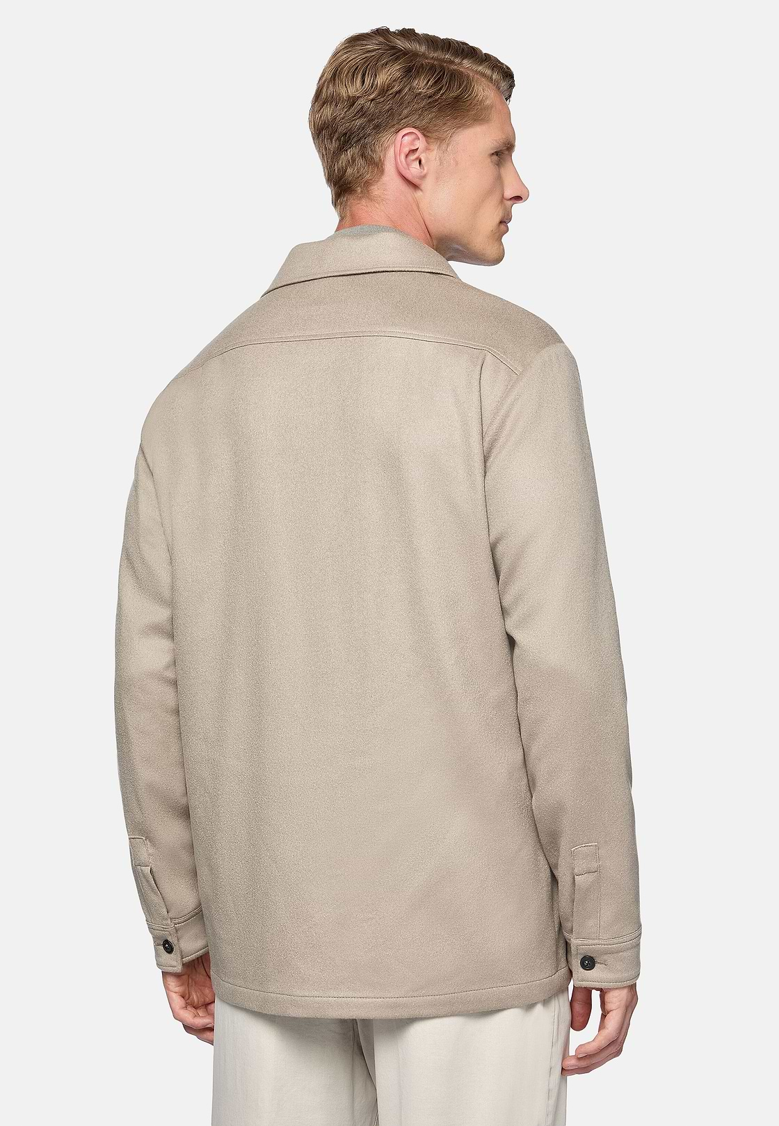 Hemd-Jacke Link aus reinem Kaschmir, Beige, hi-res