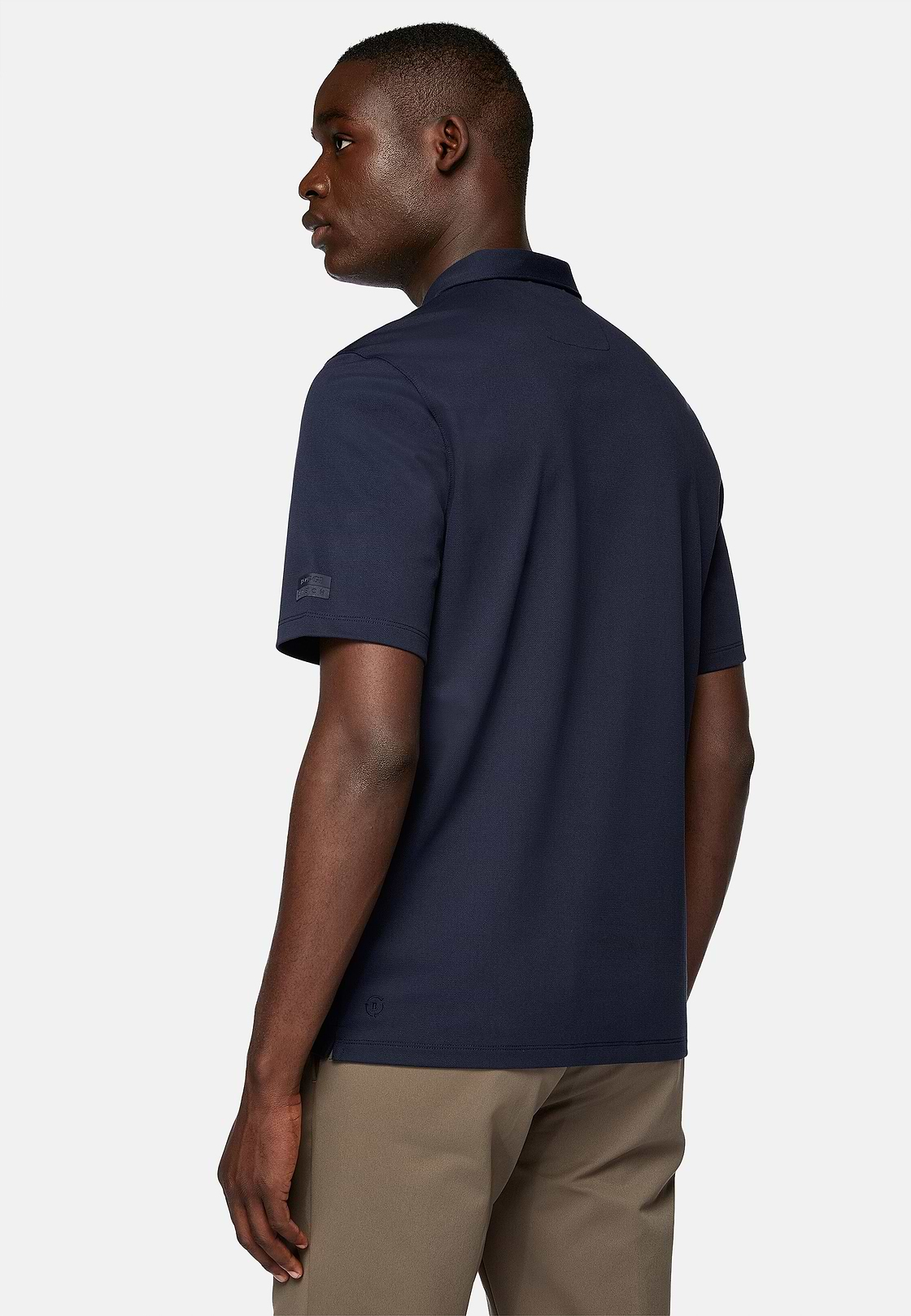 High-Performance Piqué Polo Shirt, Navy blue, hi-res