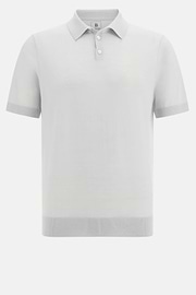 Polo Maille En Laine Mérinos, La glace, hi-res