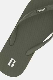 Rubber Flip-Flops, Military Green, thumb, 3
