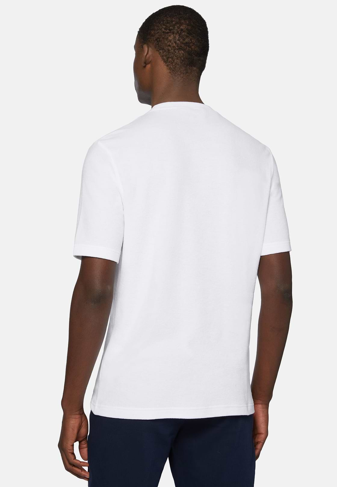 T-Shirt em Algodão/Nylon, White, hi-res