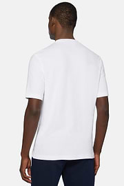 T-Shirt em Algodão/Nylon, White, hi-res