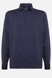 Polo aus Baumwolljersey Regular Fit, Navy blau, hi-res