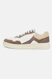 Sneakers En Cuir Mixte, Taupe, hi-res