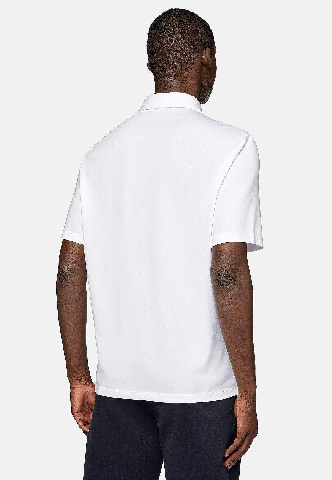 Polo En Coton Supima Extensible, Blanc, hi-res