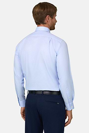 Shirt in Cotton Dobby Regular Fit, Light Blue, thumb, 6