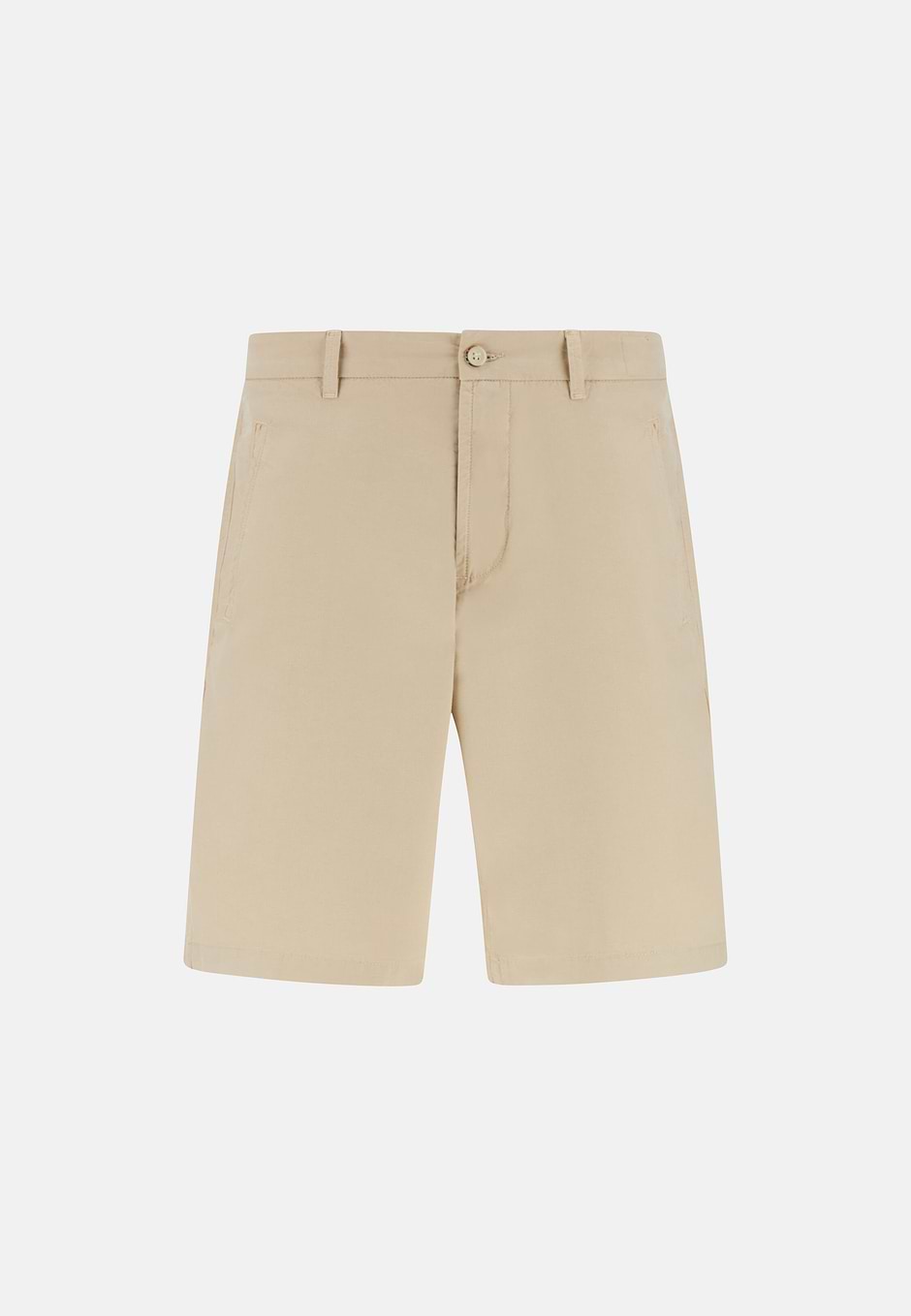 Cotton Linen Bermuda Shorts, Sand, hi-res
