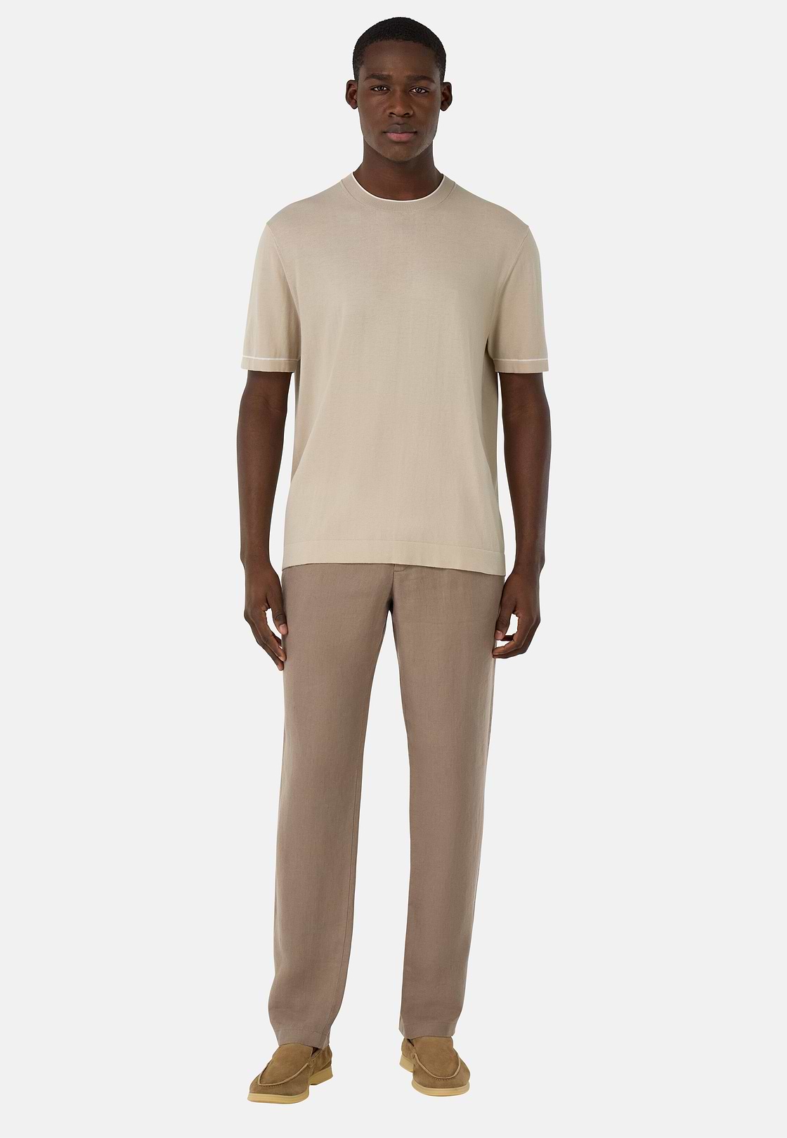 City Linen Trousers, Taupe, hi-res