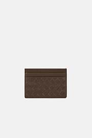 Leather Credit Card Holder, Brown, hi-res